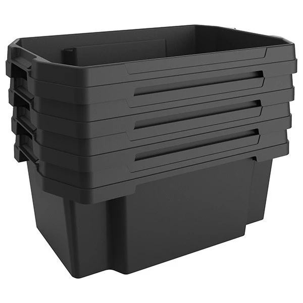 Contenitore multiuso FABER BOX - plastica - nero - 58,5 x 38,5 x 26,1 cm - 40 litri - Terry