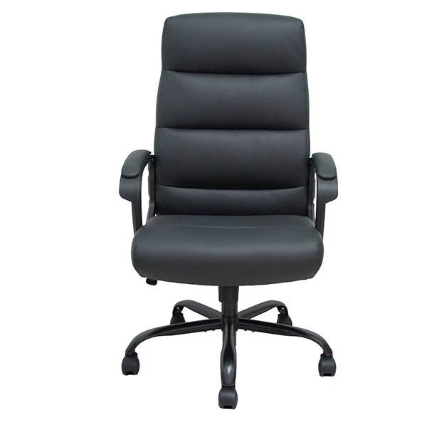 Poltrona direzionale Opti545 - con braccioli fissi e schenale alto - ecopelle - nero - Piqueras y Crespo