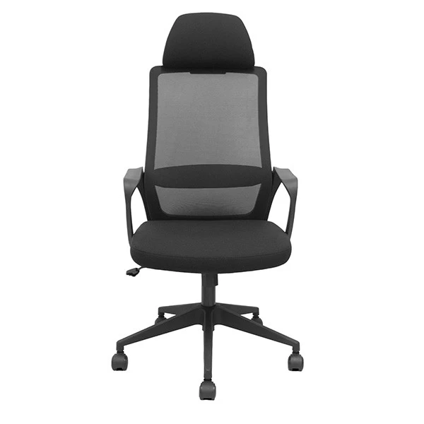 Poltrona direzionale Pro534 - con braccioli e poggiatesta fissi - tessuto - nero - Piqueras y Crespo