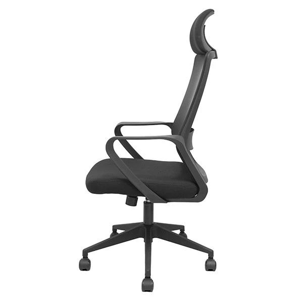 Poltrona direzionale Pro534 - con braccioli e poggiatesta fissi - tessuto - nero - Piqueras y Crespo