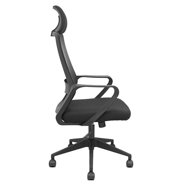 Poltrona direzionale Pro534 - con braccioli e poggiatesta fissi - tessuto - nero - Piqueras y Crespo