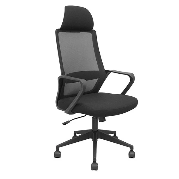 Poltrona direzionale Pro534 - con braccioli e poggiatesta fissi - tessuto - nero - Piqueras y Crespo