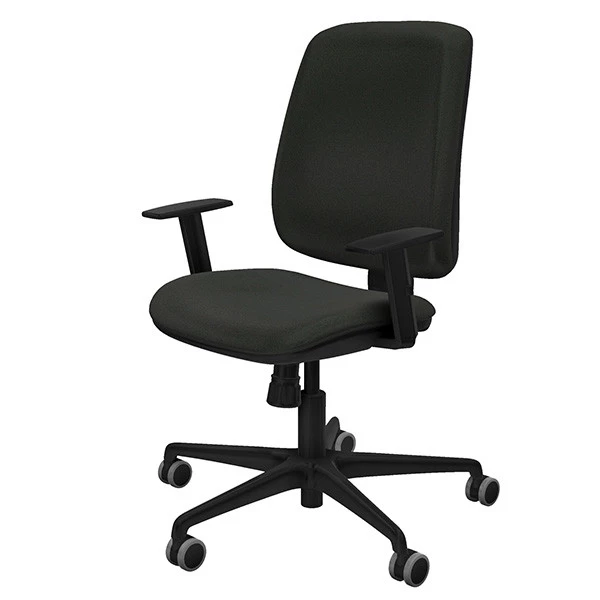 Sedia ergonomica Alares - con braccioli regolabili - nero - Piqueras y Crespo