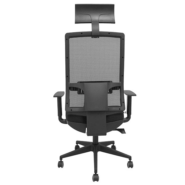 Seduta operativa Horna - con braccioli e poggiatesta - tessuto - nero - Piqueras y Crespo