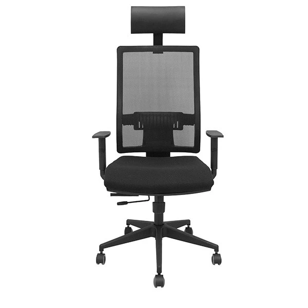 Seduta operativa Horna - con braccioli e poggiatesta - tessuto - nero - Piqueras y Crespo