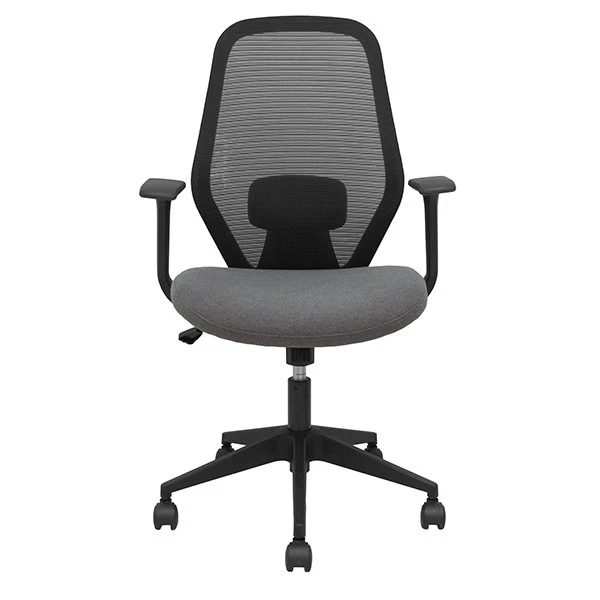 Seduta operativa Ergo 529 - con braccioli fissi - tessuto - grigio - Piqueras y Crespo