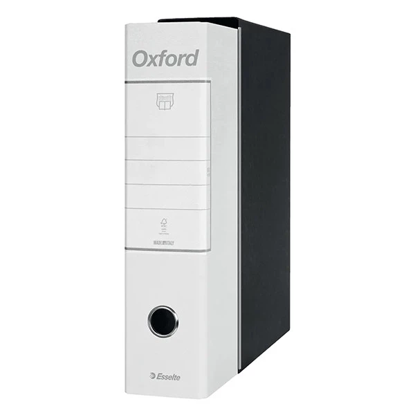 Registratore Oxford G85 - dorso 8 cm - protocollo 23 x 33 cm - bianco - Esselte