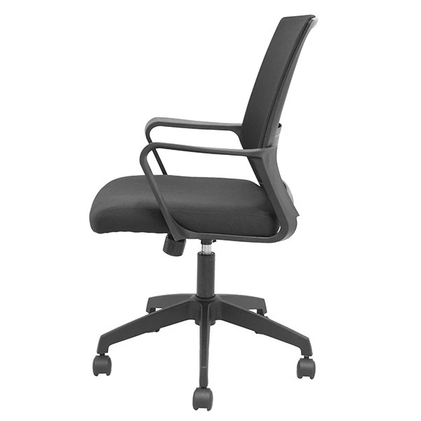 Seduta operativa Ergo 535 - con braccioli fissi e schienale in rete - nero - Piqueras y Crespo