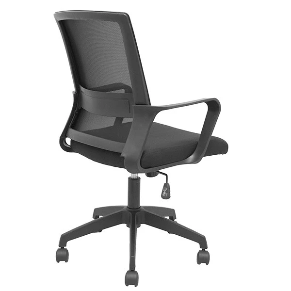 Seduta operativa Ergo 535 - con braccioli fissi e schienale in rete - nero - Piqueras y Crespo