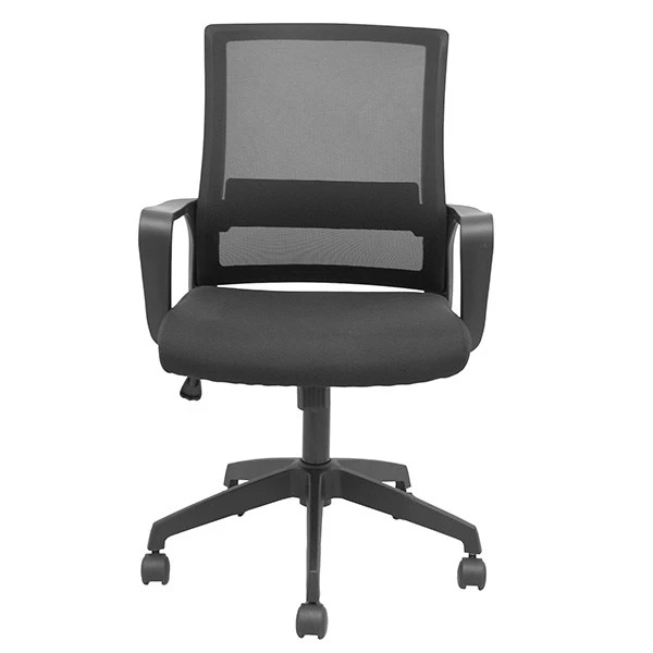 Seduta operativa Ergo 535 - con braccioli fissi e schienale in rete - nero - Piqueras y Crespo