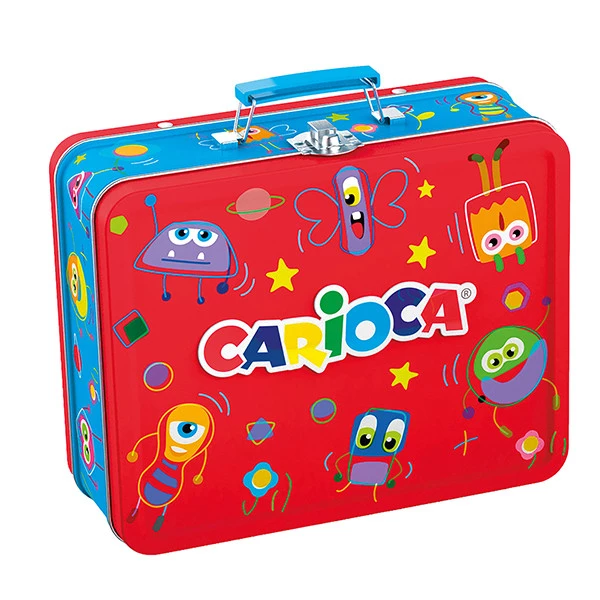 Valigetta in latta Color Kit - 80 pennarelli e album da colorare - Carioca