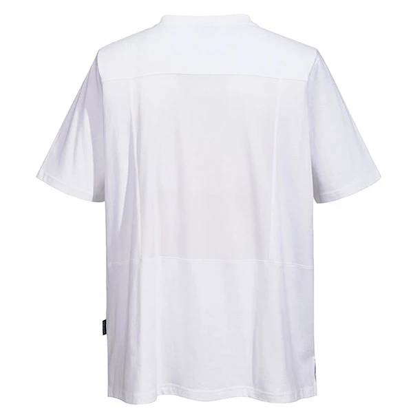 T-shirt chef unisex - maniche corte - taglia L - bianco - Portwest