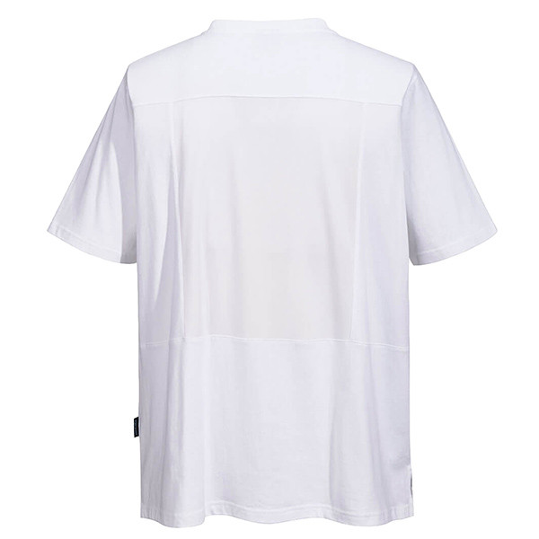 T-shirt chef unisex - maniche corte - taglia L - bianco - Portwest