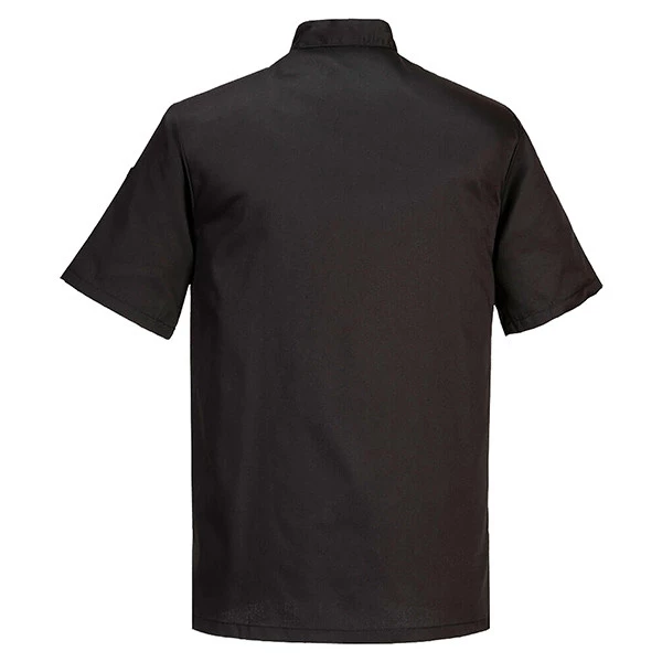 Giacca cuoco Kent - maniche corte - taglia M - nero - Portwest
