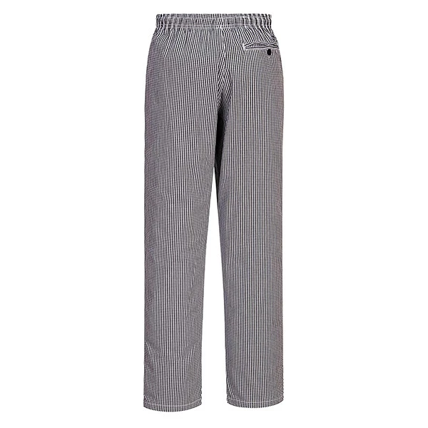 Pantaloni cuoco Bromley - taglia L - quadretti neri - Portwest