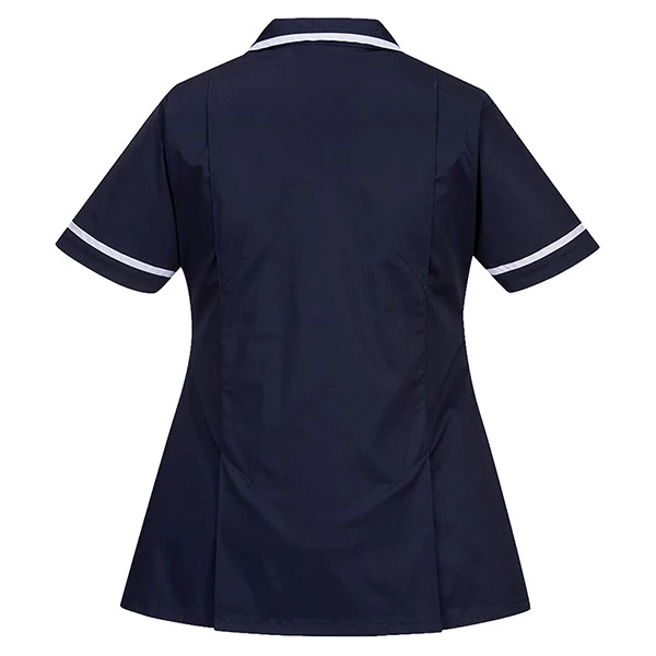 Camice da donna - maniche corte - elasticizzato - taglia L - blu navy - Portwest