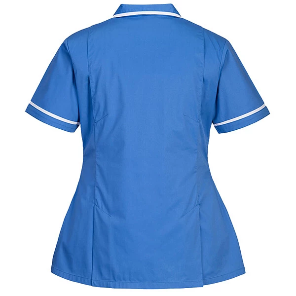Camice da donna - maniche corte - elasticizzato - taglia L - azzurro - Portwest