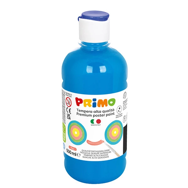 Tempera brillante perlata - 500ml - colori fluo assortiti - Primo - box 6 colori