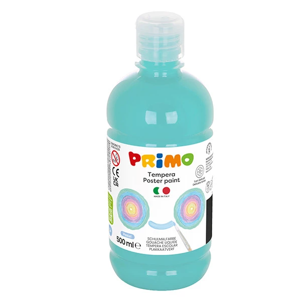 Tempera brillante perlata - 500ml - colori pastel assortiti - Primo - box 6 colori