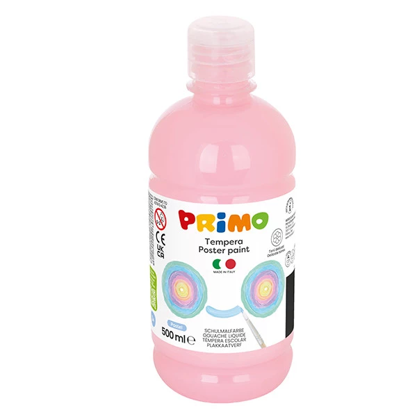 Tempera brillante perlata - 500ml - colori pastel assortiti - Primo - box 6 colori