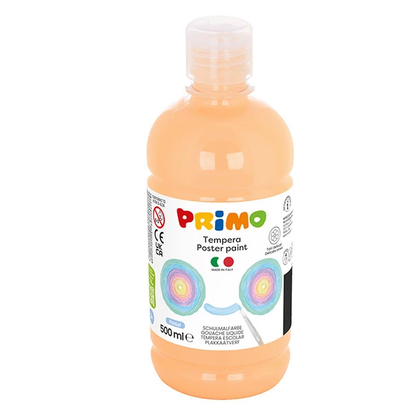 Tempera brillante perlata - 500ml - colori pastel assortiti - Primo - box 6 colori