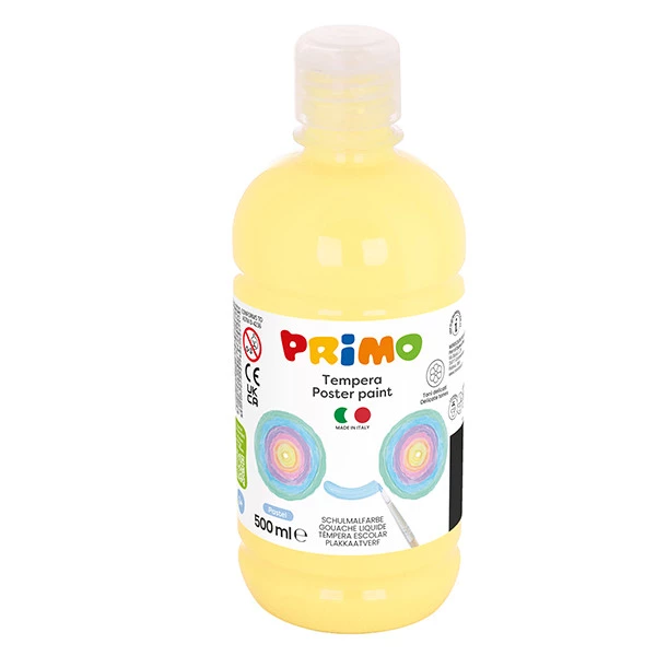 Tempera brillante perlata - 500ml - colori pastel assortiti - Primo - box 6 colori