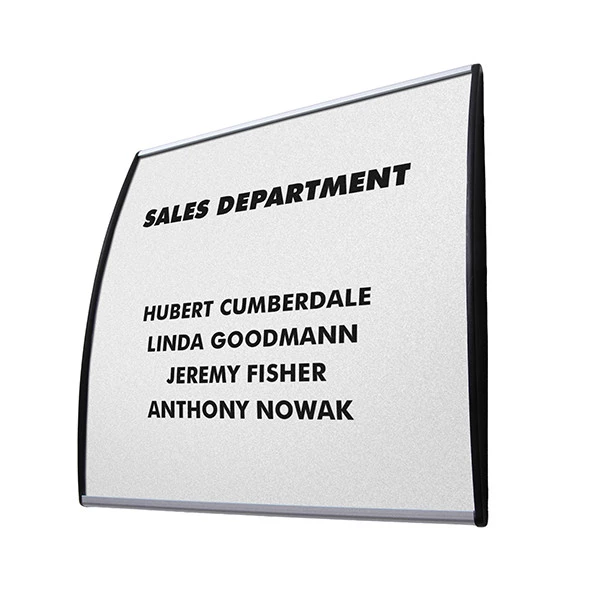 Targa da parete Wayfindig System Curved - A6 - Showdown