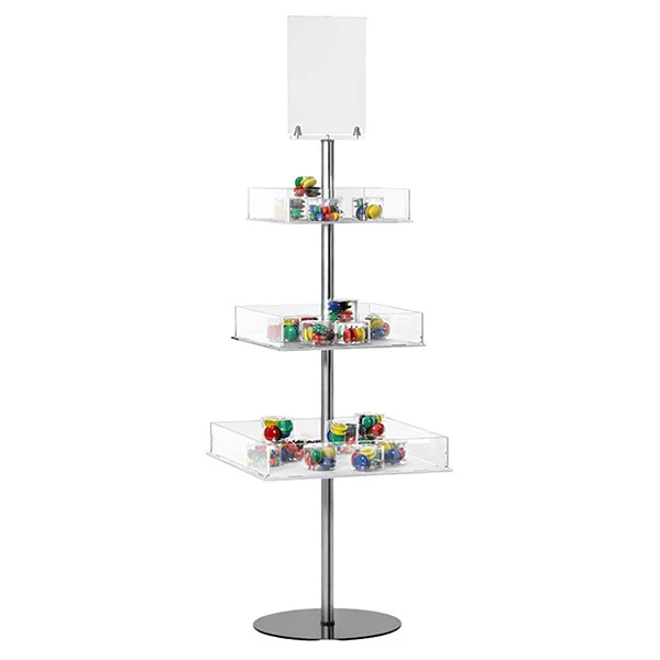 Espositore da terra a piramide - 50 x 50 x 156cm - Tecnostyl