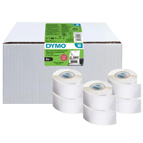 Rotolo 220 etichette LW 2238107 - 104 x 159 mm - carta - UPS  - bianco - Dymo - value pack 6 pezzi
