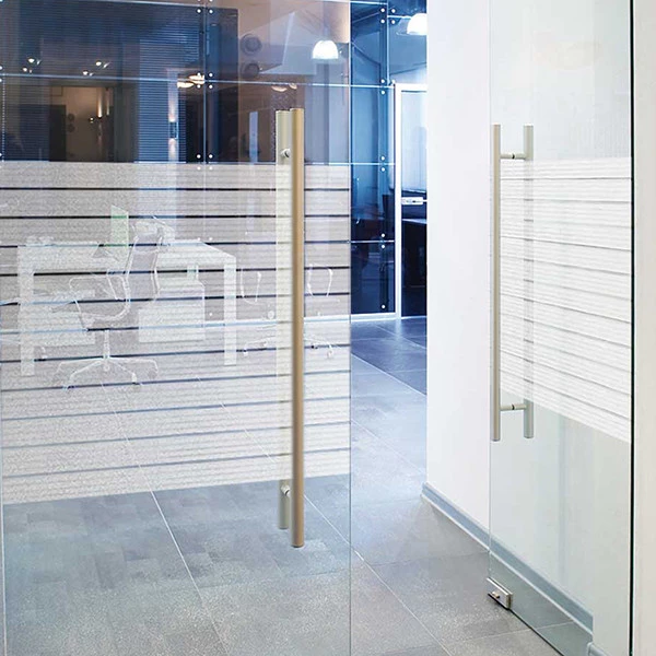 Plastica decorativa statica - 45 cm x 1,5 m - strisce sale riunioni - PVC - trasparente opaco - Patifix