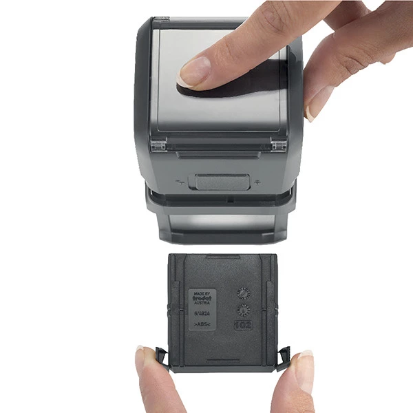 Timbro quadrato 4924 - personalizzabile - 40 x 40 mm - 10 righe - autoinchiostrante - Trodat