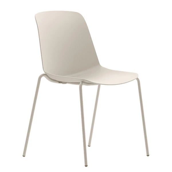 Seduta attesa Luna - 4 gambe - avorio - Unisit