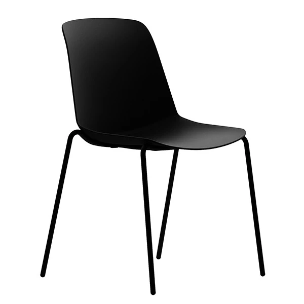 Seduta attesa Luna - 4 gambe - nero - Unisit