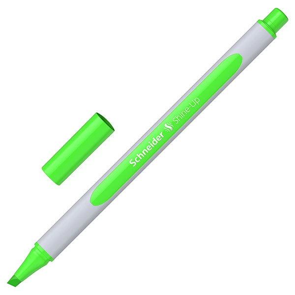 Evidenziatore Shine-Up - punta a scalpello  - verde - Schneider