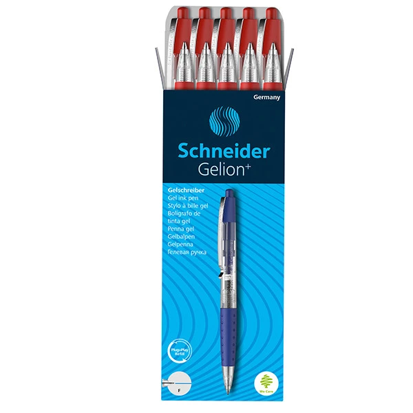 Penna gel Gelion+ a scatto - punta 0.7 mm - rosso - Schneider