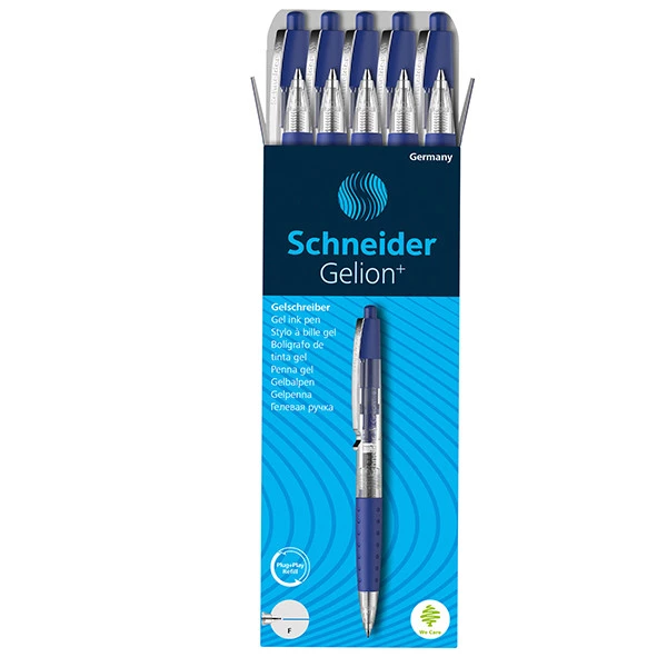 Penna gel Gelion+ a scatto - punta 0.7 mm - blu - Schneider