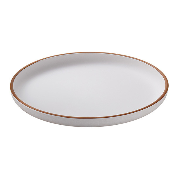 Piatto piano - rPET - bianco - &Oslash;22 x 2,6cm - Leone