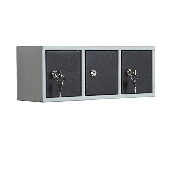 Casellario componibile Annabox - 3 porte - grigio/antracite - Metalpus