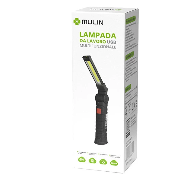 Lampada da lavoro - ricaricabile - LED - multifunzione