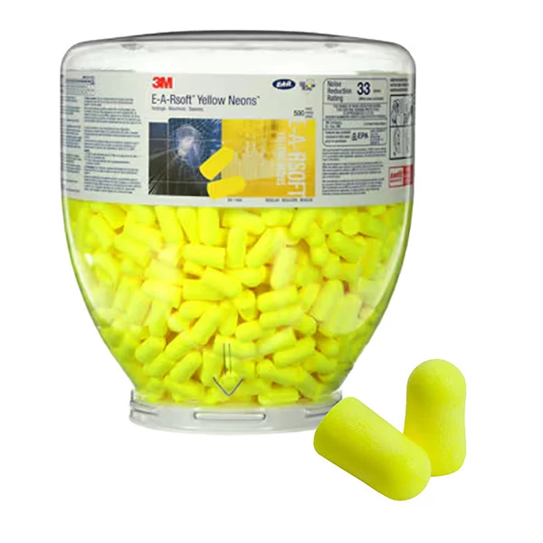 Ricarica inserti auricolari E-A-Rsoft&trade; Yellow Neons - per boccione - 3M - conf. 500 paia