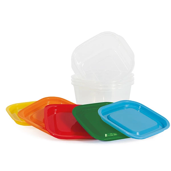 Contenitori alimenti &ndash; 150 x 137 x 69 mm &ndash; 630 ml - PP - Perfetto &ndash; conf. 5 pezzi