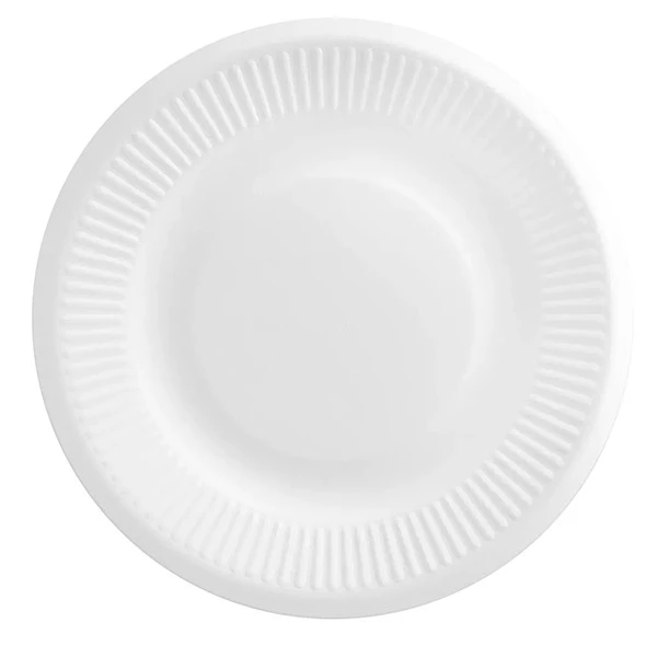 Piatto Light - compostabile - &Oslash; 18 cm - bianco - Signor Bio - conf. 125 pezzi