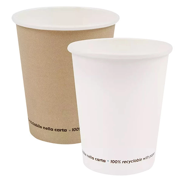 Bicchiere - carta - 200 ml - avana - Signor Bio - conf. 50 pezzi