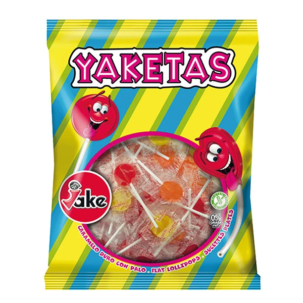 Lecca lecca piatto Yaketas - gusti assortiti - busta da 150 pezzi