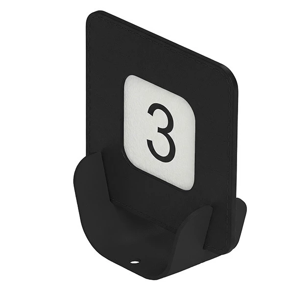 Segnaposto Talk porta QR code - 10 x 4 x 11,5 cm - nero - Stilcasa