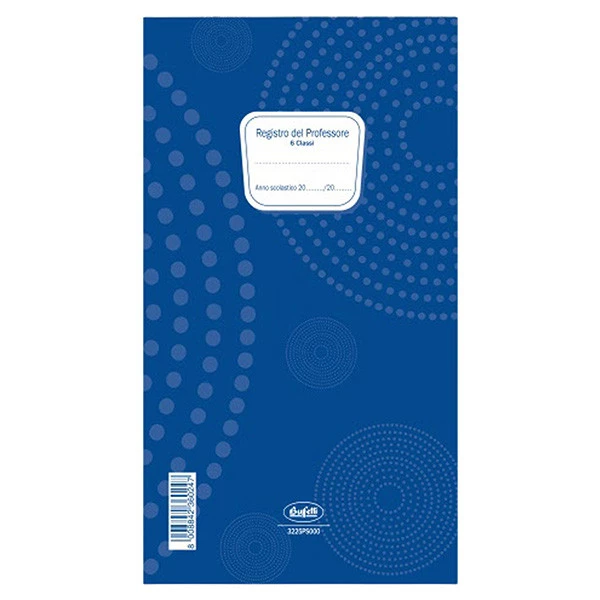 Registro del Professore (6 classi) - 31 x 17 cm - 3225PS000G - Data Ufficio