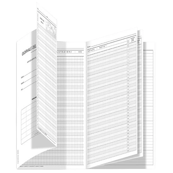 Registro del Professore (10 classi) - 31 x 17 cm - 3325PS000G - Data Ufficio