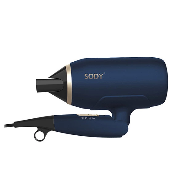 Asciugacapelli - manico pieghevole - 2000 W - blu