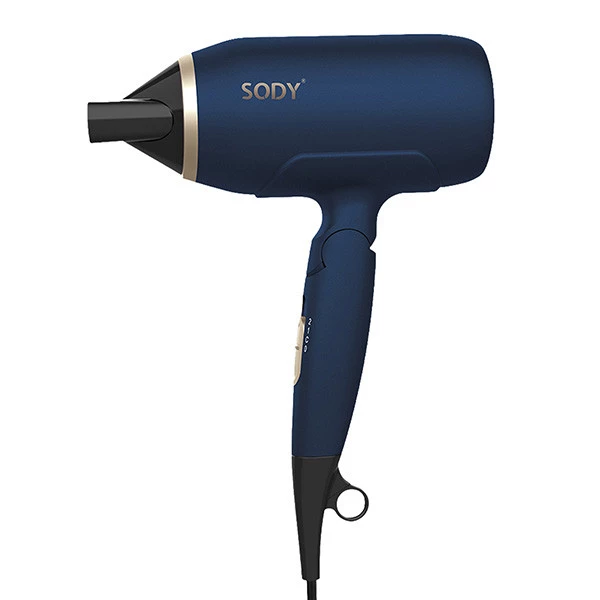 Asciugacapelli - manico pieghevole - 2000  W - blu