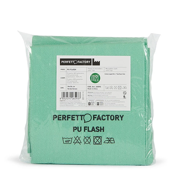 Panni PU Flash - 34 x 36 cm - verde - Perfetto Factory - conf. 5 pezzi